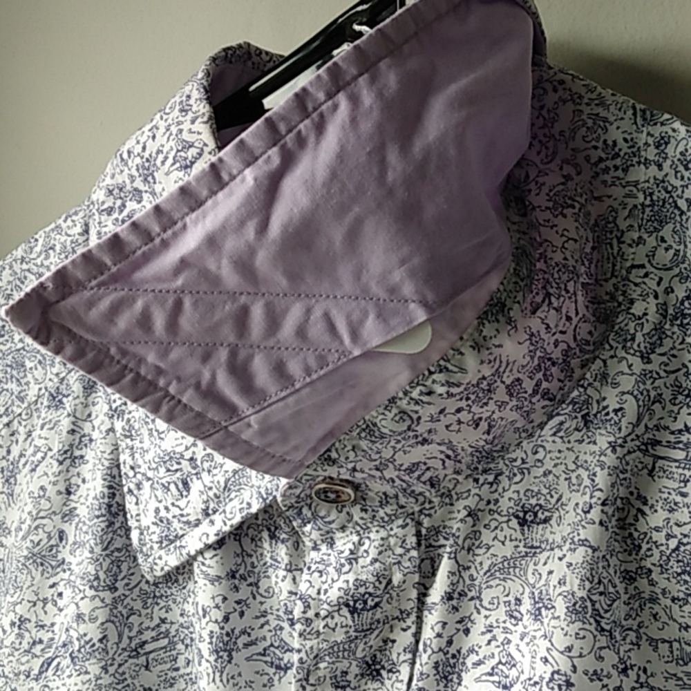 Men's untucked Short sleeve Button down by Modern Amusement in Sz M - Picture 6 of 8